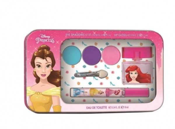 Perfumes Para Ninas SET Metalico Maquillaje Princesas Disney Celeste SET 1  Guatemala