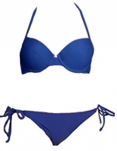 Bikini Push Up Color Azul