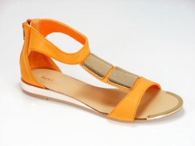 Sandalias Para Dama Sexy Step Color Naranja